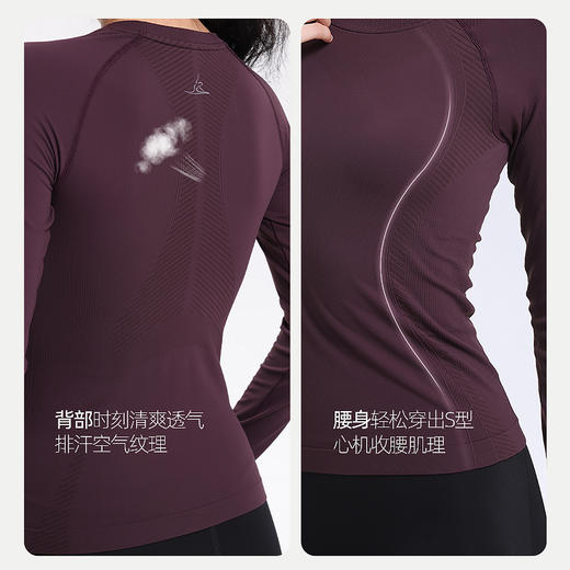 梵美人 F2255 瑜伽长袖 无胸垫 一体针织 商品图2