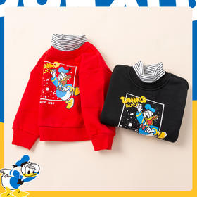 【商场同款】迪士尼秋季加绒保暖高领上衣男童套头卫衣224DS0725