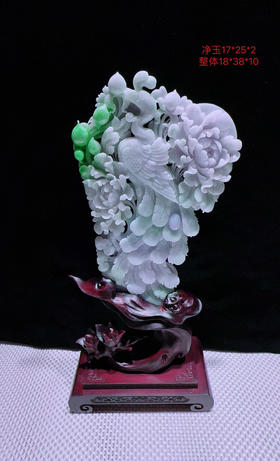 620324翡翠摆件【锦上添花】