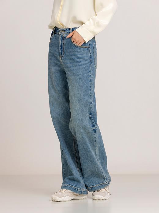 XIAOYU|高腰阔版水洗牛仔裤243KZ100 商品图1