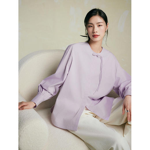 棉仓357604001-新中式盘扣衬衫 商品图1