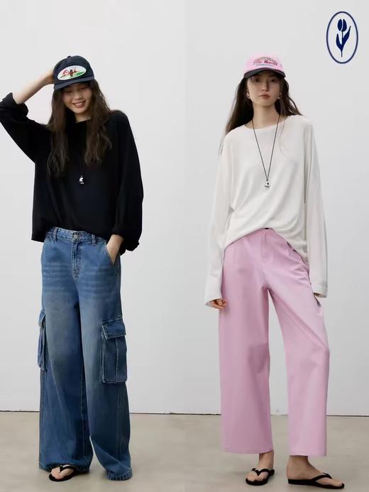 shyshystill/shy202406032/三色松弛感高级柔软纱线若有似无长袖 商品图1