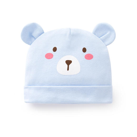 【新生婴儿双层无骨纯棉胎帽】秋季男女宝宝0-3个月护卤初生幼儿帽子 商品图4