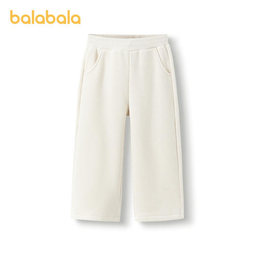 巴拉巴拉童装女童加绒裤子冬装大童长裤款儿童小童宽松直筒裤 商品图4