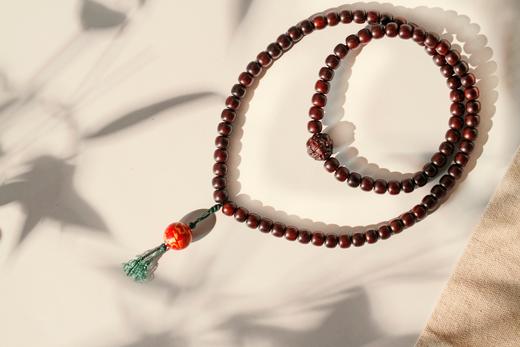 DQ0050°高品质印度小叶紫檀大漆手饰手串 商品图0