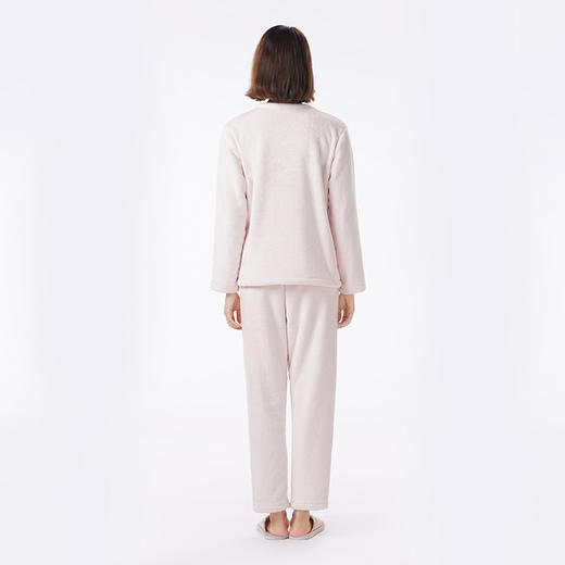 都市丽人睡衣超值精选长袖家居服双面法兰绒厚女士法兰绒套装LHT2J1 商品图3