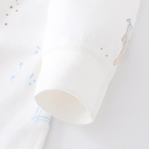 【卡通保暖透气婴幼儿半背衣】新款A类纯棉上衣无骨上衣系绳四季上装 商品图3