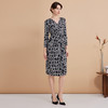 EITIE连爱特爱秋季新款时尚洋气显瘦V领收腰连衣裙女7507236 商品缩略图3