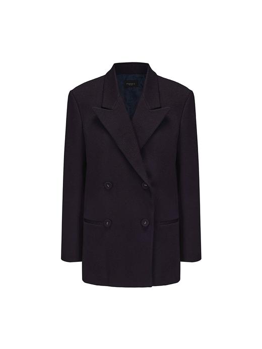 【塞壬之歌】双排扣复古廓形绵羊毛西装外套 商品图4