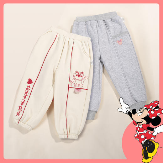 【商场同款】Disney/迪士尼童装草莓熊女童加绒长裤224DK0388 商品图3