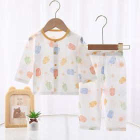 【夏季薄款婴儿分体衣套装】a类纯棉宝宝衣服儿童空调服睡衣套装童裝