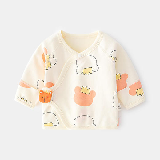 【新生婴儿魔术贴半背衣】春秋无骨纯棉款睡衣满月和尚服宝宝上衣 商品图3