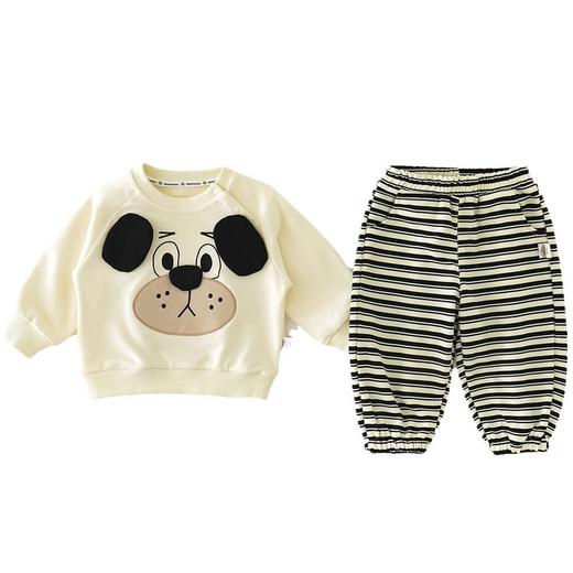 【婴儿洋气卡通小狗套装】秋季新款宝宝圆领卫衣儿童卫裤两件套 商品图4