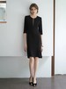 IWY/圆领知性七分袖鱼尾连衣裙高级感女新款法式气质修身黑色包臀裙 Q1053-B 商品缩略图1