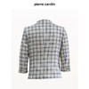 皮尔卡丹女装西装夏季白格子桑蚕丝通勤薄款短外套P4229U4056W3 商品缩略图1