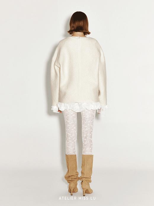 【冬日雪山】爱心几何趣味撞色绵羊毛毛衣 商品图2