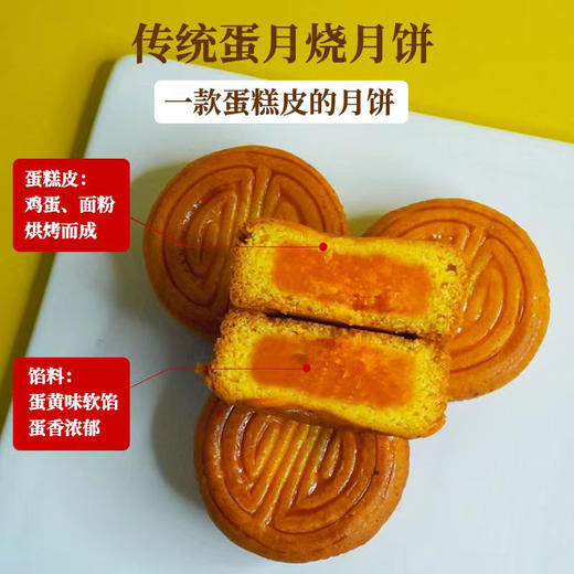 龙大婶蛋月烧月饼匣子礼盒，传统风味，小时候的味道！六种口味，金沙奶黄、幽香苏子、粒粒红豆、坚果五仁、满满枣肉、椰蓉提子，12粒 商品图1