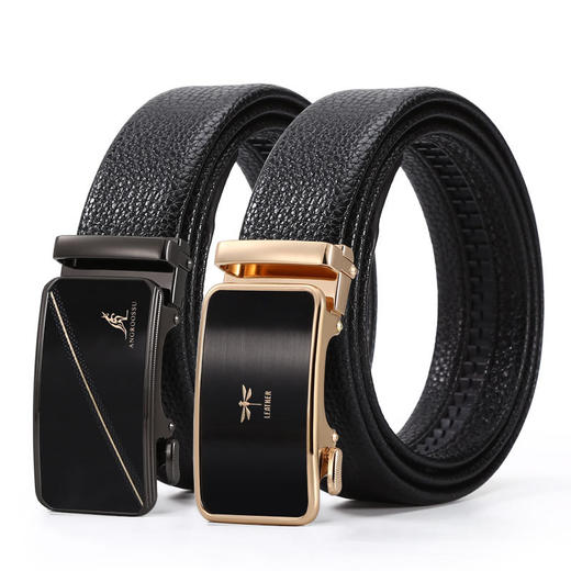 皮带男士商务休闲自动扣腰带 胶片亮片牛仔裤 带时尚礼品皮带送男友生日礼物送长辈 商品图4