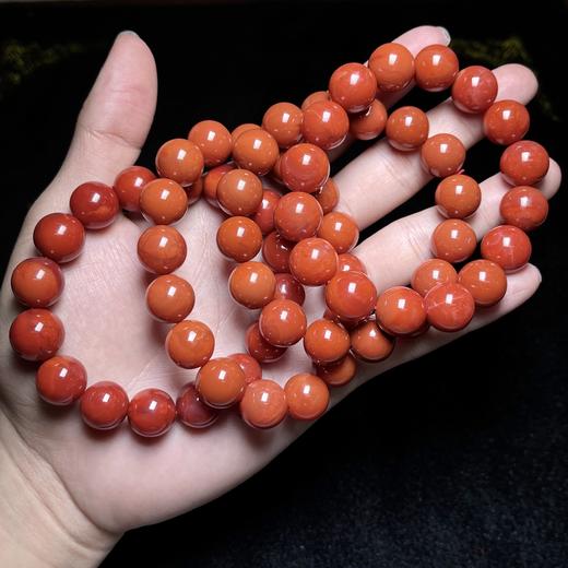 玉美人菲菲~南红单圈圆珠约13mm手串-多样性发一 商品图0