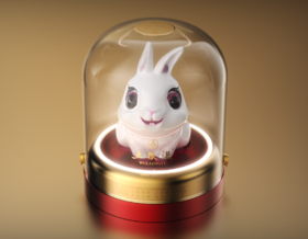 兔圆圆小夜灯存钱罐
