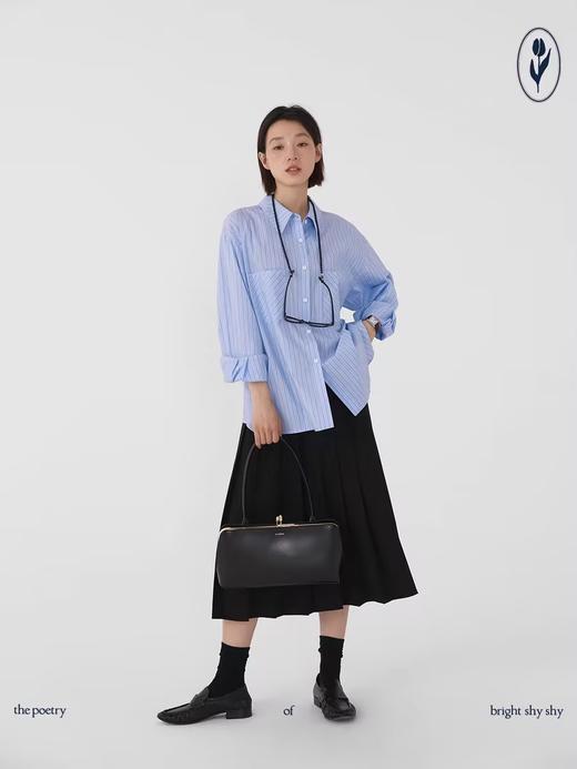 shyshystill/shy202307038/复古宽松少年感拼接别致衬衫 商品图2