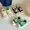 【经典造型，时尚舒适，百搭开口笑帆布鞋】儿童丑萌丑萌帆布鞋 春秋男女童魔术贴板鞋 韩版开口笑宝宝小白鞋-QQ 商品缩略图1