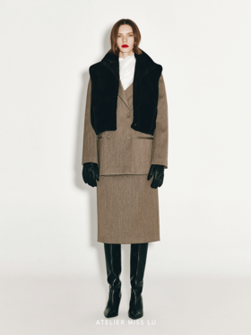 【可可泰迪】复古百搭仿皮草造型马甲