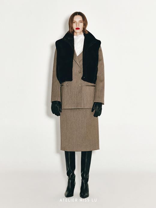 【可可泰迪】复古百搭仿皮草造型马甲 商品图0