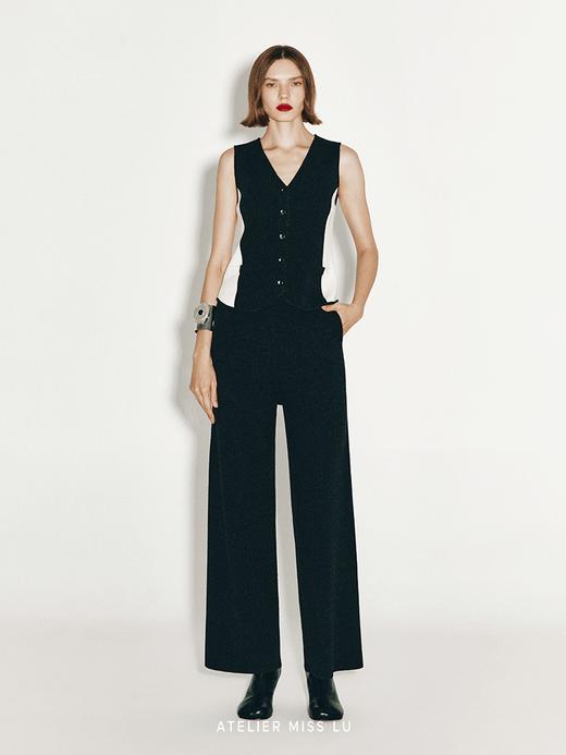 【凛冬之雪】几何撞色羊绒羊毛混纺马甲 商品图0