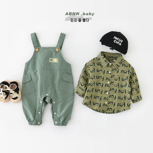 【婴儿时髦无袖可开档爬服】男宝宝新款秋装连体衣儿童背带裤子93009 商品图1