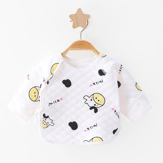 【新生儿保暖无骨半背衣】a类婴儿单上衣和尚服春秋宝宝保暖内衣 商品图3