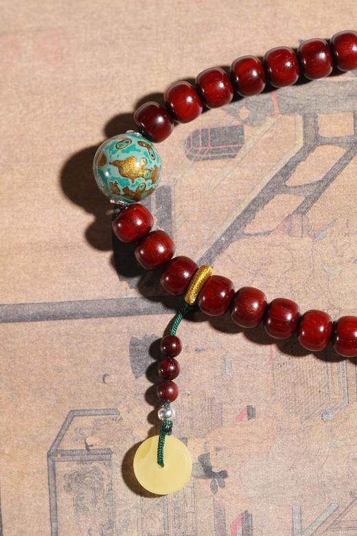 DQ0158°印度小叶紫檀大漆手串手饰 商品图5