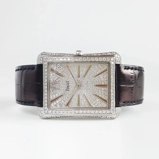 【95新正品】PIAGET伯爵BLACK -TIE系列G0A33075 18K白金原镶钻石自动机械表 060523LV11 商品图6