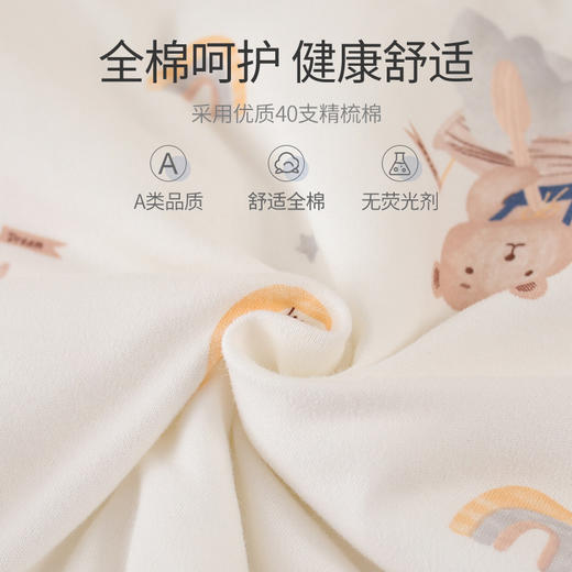 【婴幼儿秋冬夹棉加厚分腿睡袋】长袖新生宝宝多功能睡衣四季用防踢被 商品图2