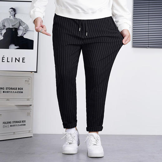 【新款DQ】大依优型大码提花休闲长裤男舒适休闲简约百搭加肥加大男装潮款 商品图4