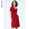 皮尔卡丹女装连衣裙夏季轻薄款红色短袖商务通勤裙子P4213D4086R0
 商品缩略图1