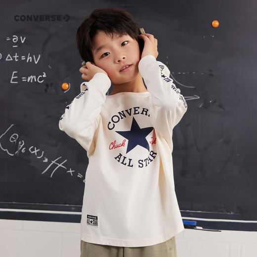 CONVERSE 春 大童 小童 长袖T恤 CNVN-LK-D535 商品图1