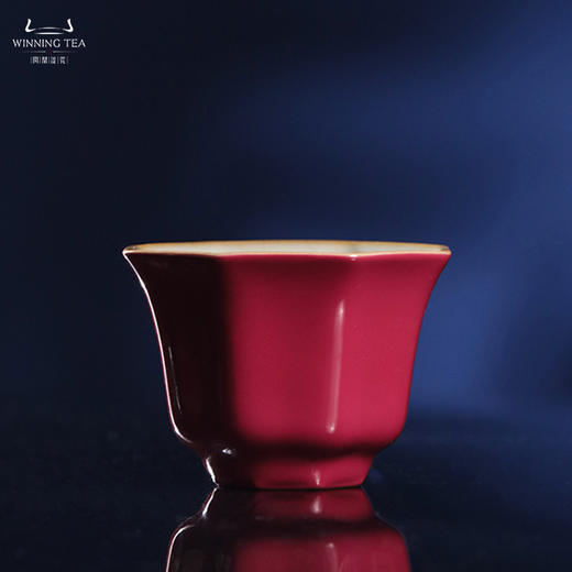 问鼎汝瓷鼎峰系列辛丑胭脂红八方杯（缺货） 商品图0