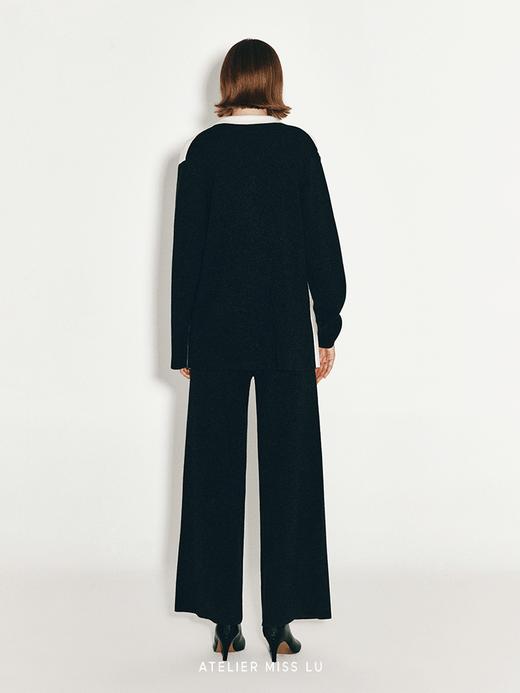 【温暖雪夜】几何撞色羊绒羊毛混纺开衫外套 商品图2