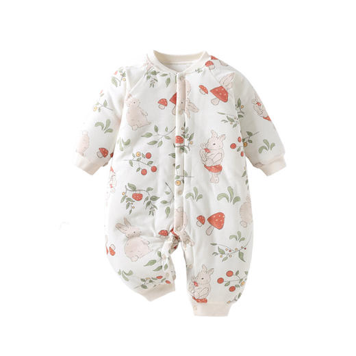 【婴儿三层夹棉薄棉连体衣】春秋a类长袖哈衣宝宝衣服秋款爬爬服初生婴儿衣服 商品图4