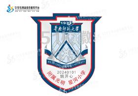 定制华南师范大学附属星河小学熨烫校徽布标姓名贴胸章缝制包邮51