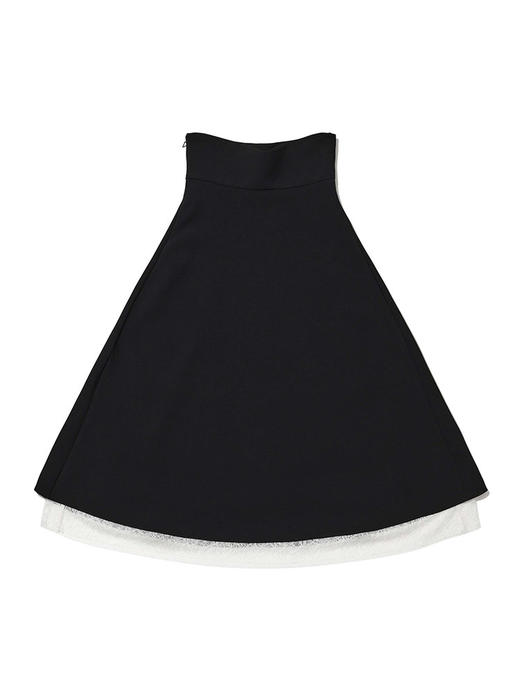 【迷情探戈】分层蕾丝下摆高腰大摆伞裙 商品图4