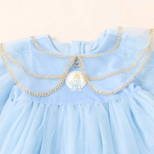 【商场同款】迪士尼童装秋季新款小女孩长袖甜美可爱连衣裙女童梦幻公主网纱裙224DQ0206 商品图3