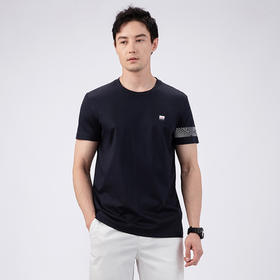 德鲨夏季有领短袖T恤男青年时尚字母印花简约上衣POLO衫男KY23050