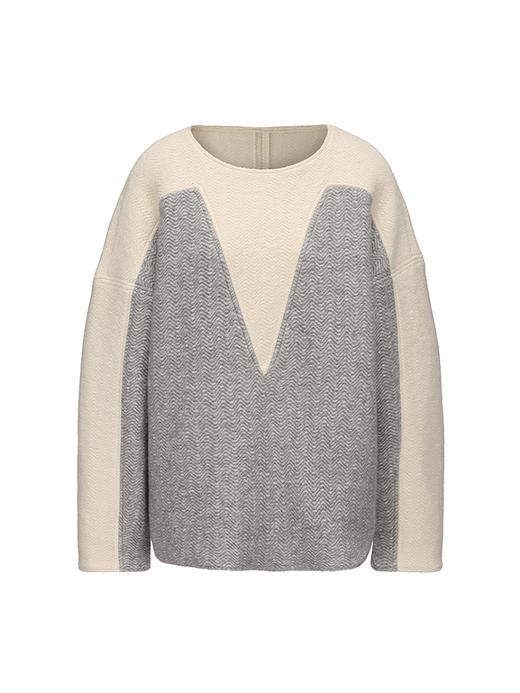 【冬日雪山】爱心几何趣味撞色绵羊毛毛衣 商品图4