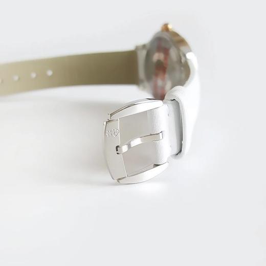 【95新】COROM昆仑海军上将系列32mm精钢/18k玫瑰金表圈钻刻石英女表 071216JH11 商品图9