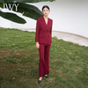 IWY/秋冬款酒红色职业西装套装女正式场合商务接待通勤干练两件套C11358+P31358 商品缩略图4