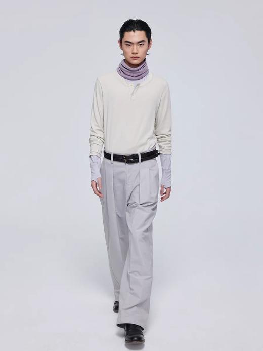 Simple Project/K24194/巴黎扣打褶直筒长裤 商品图2