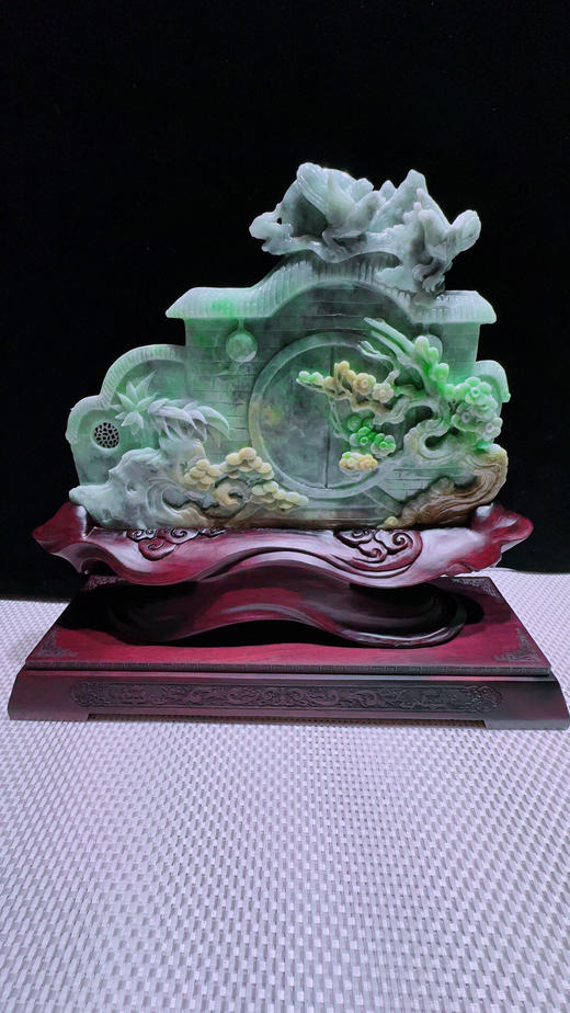 620312翡翠摆件【喜迎门 喜事连连】 商品图3