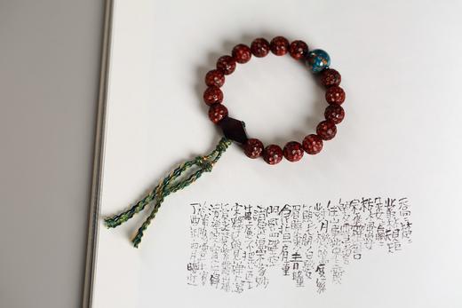 DQ0073°高品质印度小叶紫檀+大漆手饰手串 商品图0